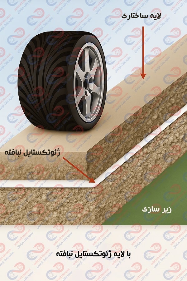 ژئوتکستایل در راه سازی